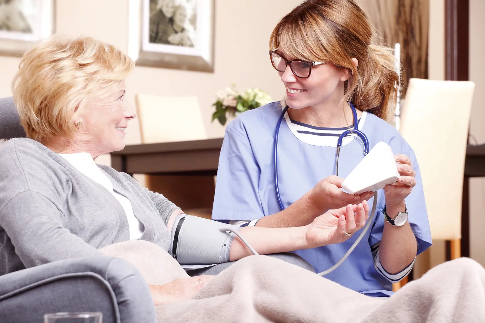 Caregiver With Elderly Patient 1600